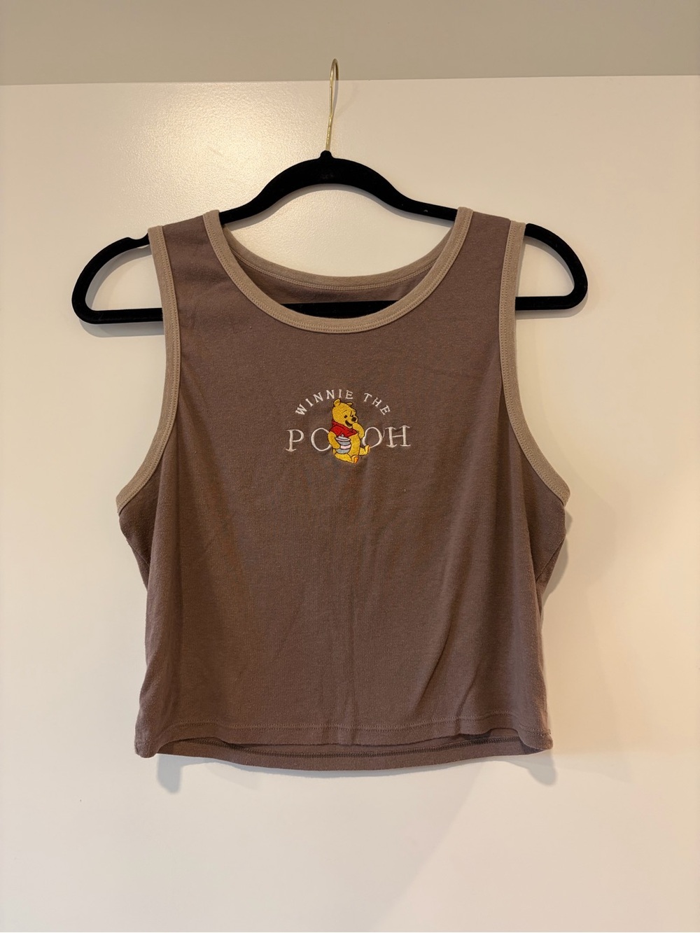 Winnie the Pooh Brown Graphic Tank Top